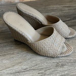 Veronica Beard Dali Raffia Wedge Sandal